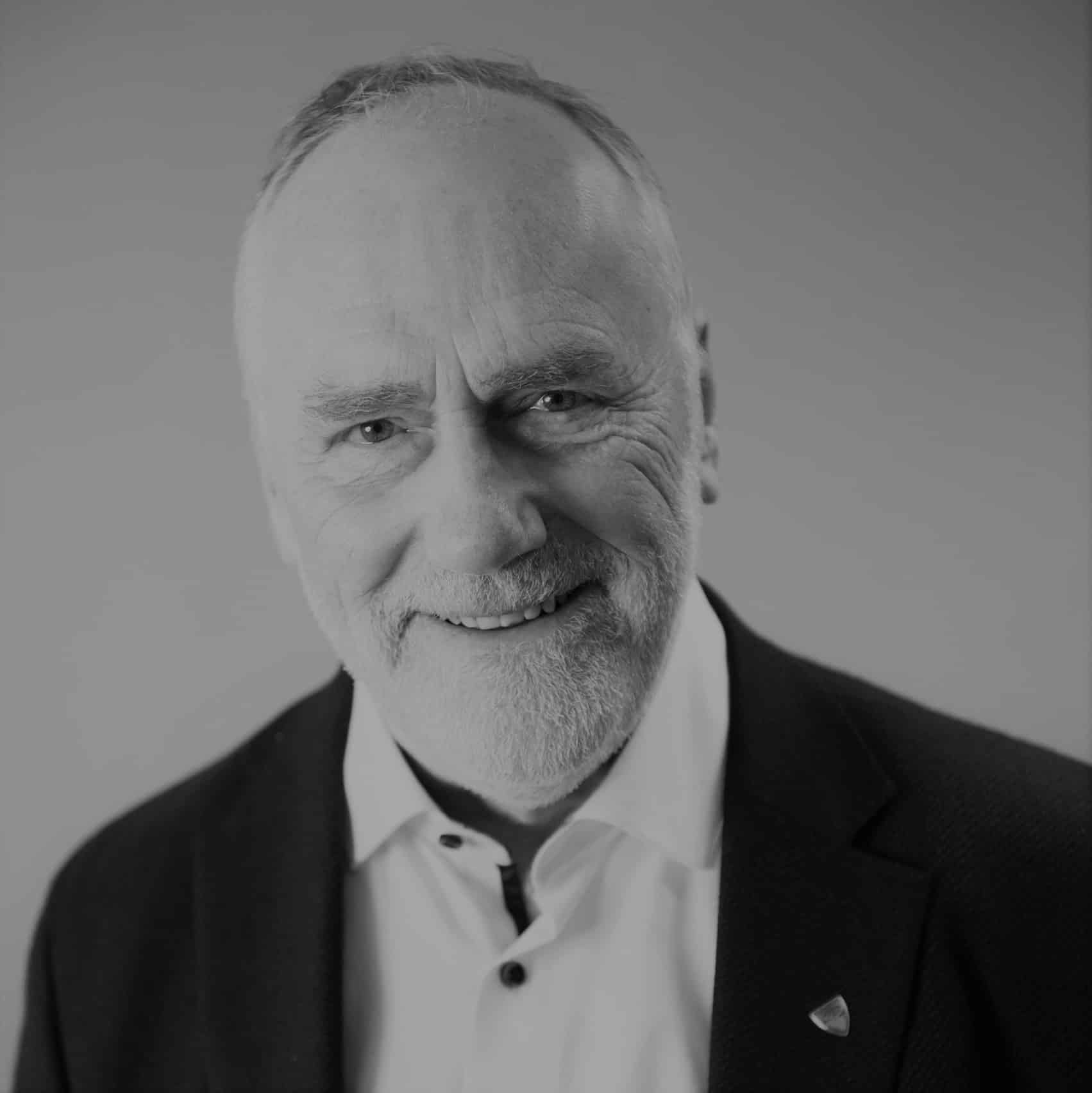Ole Haugen kvadrat svartkvitt