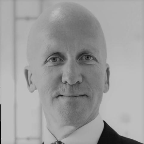Atle Eide kvadrat svartkvitt